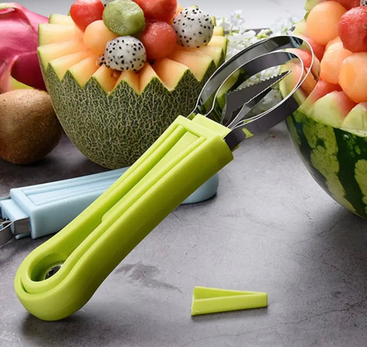 3 In 1 Watermelon Slicer Scoop, Stainless Steel Fruit Scooper, Kitchen Home Gadget Tool 3 In 1 Watermelon Slicer Scoop, Stainless Steel Fruit Scooper, Kitchen Home Gadget Tool